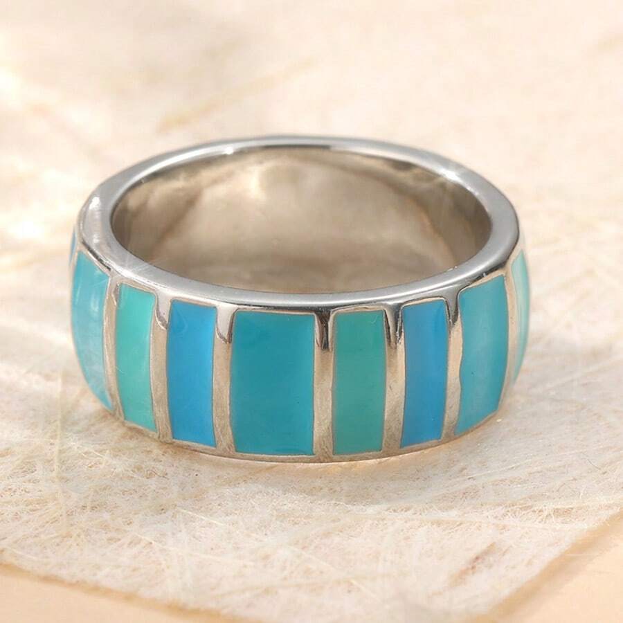 Refreshing Ring, Minimalist Elegant Texture, Versatile Accessory For Travel And Daily Wear, Ideal Gift - Silver - View 1