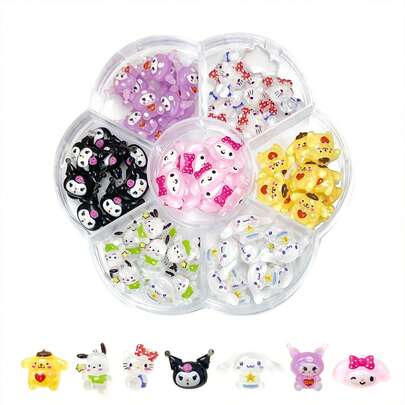 SANRIO Mặt dây chuyền Hello Kitty để làm trang sức, vật liệu làm vòng cổ thủ công DIY, mặt dây chuyền nhựa trang trí, đồ trang sức thủ công.