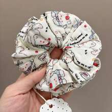 1 chiếc dây buộc tóc bằng sợi polyester hình động vật dễ thương, thiết kế hình chú cún hoạt hình, phù hợp cho mọi mùa. - Nhiều màu - Xem 7