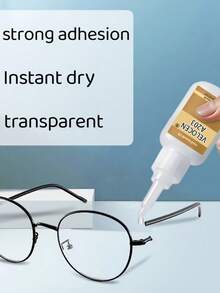 高粘度超强眼镜框胶水，适用于修复硬质塑料，粘合力强且柔韧，透明速干多用途眼镜框修复胶 - 21克 - 查看 3