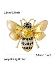 Luxury Copper Zirconia Bee Brooches For Women Unisex Insect Pins Banquet Jewelry Clothing Accessories/Friends Gathering Badges New Gifts - Copper Honeybee (8532) - View 8