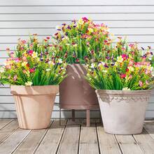 5PCS Outdoor UV Resistant Simulated Lucky Flowers, Suitable For Flower Pot Decoration, Courtyard Decoration, Garden Decoration, Balcony Decoration, Hanging Basket Decoration, Home Decoration, Office Decoration, Bedroom Living Room Decoration, Room Decoration, Home Decoration, Valentine's Day Decoration, Birthday Decoration - Multicolor - View 7