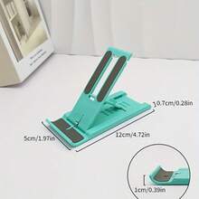 1pc Creative Adjustable Foldable Desk Phone/Tablet Stand - Random Color, 6-Angle Adjustable, Compact Pocket Design, Suitable For Home, Office And Travel, Non-Slip Base, Easy To Store - Multicolor - View 4