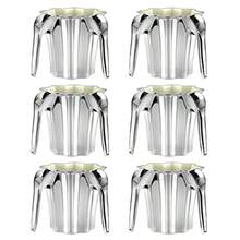 YBM HOME Plastic Star Shaped Wash Cup with Dual Handle - Silver Pack of 6 - Pago - Ver 1