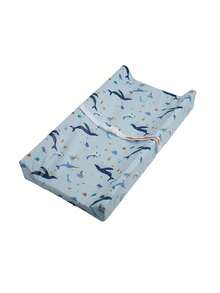 1pc Waterproof PU Covered Baby Diaper Changing Pad With Safety Strap, Dinosaur & Unicorn Pattern Design, Essential Baby Item - Multicolor - View 8