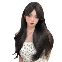 Synthetic Woven Wigs - Black and Brown Hairnet - View 5