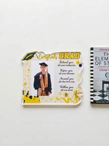 1/3/5 piezas Placa de premio de acrílico personalizada para graduación, Marco de foto de felicitación de graduación personalizado, Regalo de graduación personalizado, Decoración de escritorio de graduación, Decoración de fiesta de graduación Foto Prop - Multicolor - Ver 6