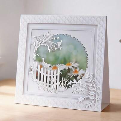 1pc Unique Leaf Shaped Frame Cutting Mold, Ideal For Scrapbooking And Embossing, Suitable For Handmade Greeting Cards And Gift Card Creation