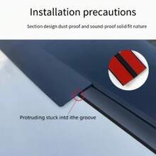 1pc T-Shape Waterproof Rubber Stripe Sealant Tape, 100cm, Durable ABS Car Waterproof Sealant, Suitable For Sunroof And Rear Windshield, Compatible With Multiple Vehicle Models, T-Shape Car Sealing Strip For Front/Rear Windshield, Sunroof, Noise Insulation, Dust-Proof, Waterproof - Classic - View 8