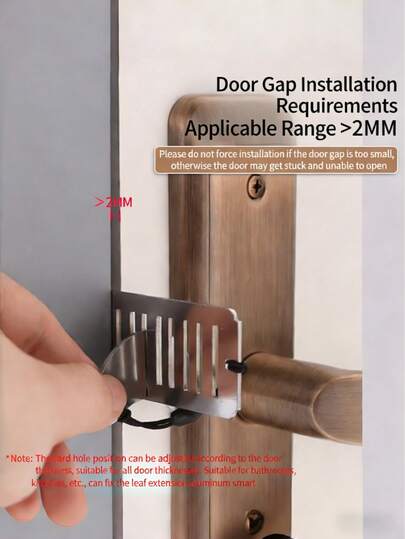Portable Door Stopper, Easy To Install, Smooth Metal Safety Anti-Collision Anti-Theft Anti-Wolf Door Stopper, Suitable For Hotel/Bedroom Security Lock