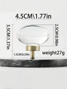 5 tay nắm ngăn kéo hình trứng chim bồ câu trong suốt, thích hợp cho tủ, tủ quần áo, bàn trang điểm, phòng trẻ em, tủ giày, bàn trang điểm, bao gồm ốc vít. - Nhiều màu - Xem 11