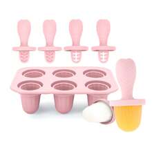Khuôn làm kem que 6 ngăn bằng silicon cho bé mọc răng, kem que ăn dặm, khuôn làm kem que, đồ ăn nhẹ đông lạnh cho bé mọc răng, đồ chơi nhai. - Nhiều màu - Xem 14