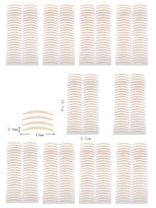 10片蕾丝双眼皮贴，网状隐形自然无缝美妆贴，防水防汗，高粘性化妆工具配件 - 杏色 - 查看 14