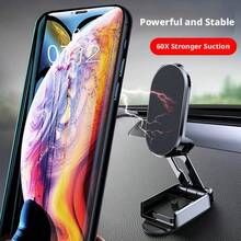 Giá đỡ điện thoại trên ô tô, giá đỡ định vị từ tính xoay được, chắc chắn, làm bằng hợp kim nhôm, nhỏ gọn và tiết kiệm không gian. - A - Xem 4