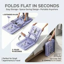 HanTai Multifunctional Abs Exercise BoardFoldable Home Pilates Exerciseboardequipped With Kneeling Pads Andtimers For Abdominal And Corestrength Training Multi-Functional Ab - Mauve Purple - View 10
