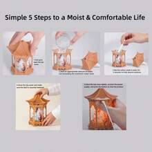 Chinese Style Gazebo Humidifier, Unique Creative Decor With Fine Mist To Improve Air Quality, Suitable For Bedroom And Living Room - Multicolor - View 11