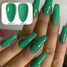GMUME 7.5ml Grass Green Gel Nail Polish Forest Green Tone Soak Off UV LED Nail Gel Color Match Bottle One Bottle One Color What You See Is What You Get Professional Salon Quality Long Lasting Nature Style Spring Summer DIY Home Manicure Supplies High Pigment Varnish Lacquer - Green - View 4