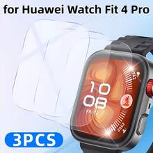 Comfort Fit Tempered 3pcs High Definition Tempered Glass Screen Protector Compatible With Huawei Watch Fit 4 Pro Mother's Day Gift Anniversary - Watch Fit 4 Pro - View 3