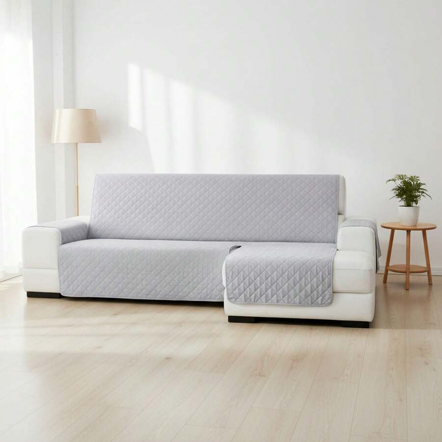 Kiva Regular Right-Facing Padded And Non-Slip Chaise Lounge Sofa Cover, Various Colors Available – Complete Protection, Comfort And Style In An Adjustable And Washable Design - 灰濛特布朗2號 - 查看 1