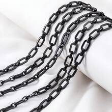 1m Fashionable Stainless Steel Square Frame Chunky Chain, Suitable For Handmade DIY Necklace, Bracelet, Jewelry Accessories Chain Supplies - Chain - View 9