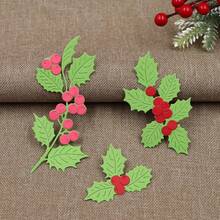 Little Bear - Troqueles para hacer tarjetas, sellos de corazón y globos para hacer manualidades, álbumes de recortes, manualidades, decoraciones en relieve - A- Hoja y fruta pequeña - Ver 4
