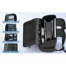 YIYI / Slim/ Pro Host Backpack, Full Zipper Opening Portable Travel Bag, Large Capacity Storage Bag Can Fit Dual Handles, PS Portal, Laptop, Game Cartridges, Comes With 3 Cable Storage Pouches - Multi-Color - View 6