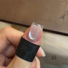 MIANEL 超黑猫眼凝胶指甲油，黑灰色玻璃粉珠光白猫眼，适用于UV LED灯 - 彩色 - 查看 18