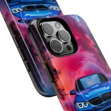 Étui de téléphone 2-en-1 [Expédition sous 24h de DE/FR/ES] Apple 17 16 15 Promax 22 23 24 25 26 Ultra GalaxySmoke Show Blue, Coque robuste MagSafe®, Coque robuste et fine pour iPhone - Glaçage 2 en 1 - Voir 5