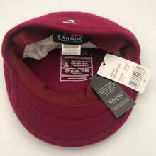 KANGOL Kangaroo Brand Baseball Cap Model 504 With Embroidered Logo Made Of Wool Fedora Hat, Fashionable And Versatile Accessory. TAR7 - 酒紅色白標(長方形鋼印) - 查看 13