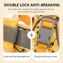 The Dog Harness And Leash Combination Is Designed With A Breathable Honeycomb Mesh To Avoid Overheating And Sweating.And Its Anti-Escape Feature, Along With Adorable Patterns - Multicolor - View 4