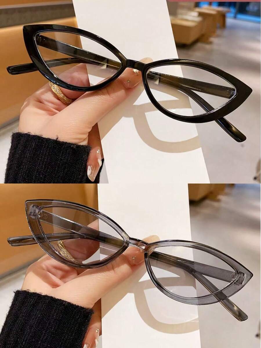 2副时尚简约风格眼镜，适合日常生活的经典休闲透明眼镜 - 彩色 - 查看 1