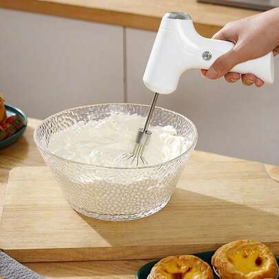 Portable Hand Mixer, Powerful Milk Frother, Food Blender, Coffee Mixer, Egg Beater, Stainless Steel Drink Mixer; Portable Blender, Suitable For Whipping Cream And Egg Whites, As Well As Kneading Dough, Cappuccino Mixer, Household Kitchen Tool