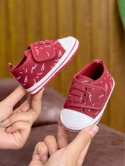 0-1 Year Old Infant Cloth Shoes, Soft Sole Casual Hook And Loop Unisex Infant Toddler Walking Shoes, Suitable For Indoor & Outdoor Wear, Spring & Autumn