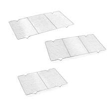 Giá đỡ làm nguội và nướng bằng thép không gỉ chịu lực cao - Thích hợp cho thực phẩm, dễ vệ sinh, dùng được trong lò nướng và máy rửa chén, lý tưởng cho việc nấu nướng, nướng bánh và làm nguội bánh quy. - Đường kẻ dày - Xem 10