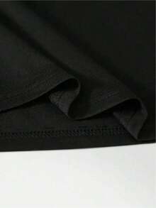 Fashion Plus Size Women's Clothing,Holiday Elegant Women's Y2K 'Heart And Football' Text Pattern T-Shirt, Breathable, Short Sleeve, Casual, Autumn Winter, Christmas Outfit, Round Neck Short Sleeve T-Shirt,  Polyester, Easy Care - Casual Vacation Style |   Daily Commute |   Casual Vacation, Women's Summer   Winter Clothes For Women,Everyday Versatile Items - 黑色 - 查看 5