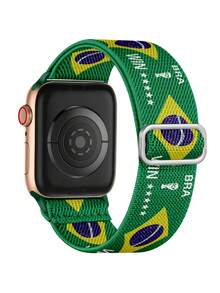2026 USA-Canada-Mexico Soccer Themed Stretchy Watch Band, Waterproof Elastic Solo Loop Sport Strap Compatible With Apple Watch 38/40/41/42/44/45/46/49mm, For Apple Watch Series 11–1, SE & Ultra, Men & Women - World Cup Edition - View 18