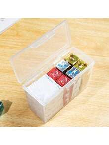 1 pièce Boîte de rangement alimentaire transparente, Boîte de conservation pour fromage, oignon, gingembre, ail, fruits avec couvercle rabattable, compartiment pour beurre - Transparent - Voir 7