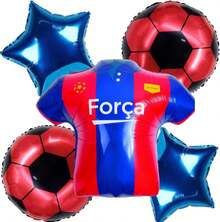 Set de 5 globos personajes Fiestas Temáticas, Cumpleaños, Aniversarios, Baby Showe, Despedida de Soltera/ro, día de la madre, día del padre, San Valentín, Navidad, Halloween (FUTAZUL) - FUTS - Ver 2