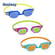 Bestway 21003 游泳镜，可调节硅胶头带，防雾透明镜片，泳池游泳镜，适合男孩、女孩和青少年使用 - 綠色 - 查看 5
