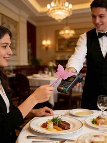 1件可爱蝴蝶魔法棒NFC支付助手及长指甲卡带，魔法棒支付设备，NFC非接触式支付工具，仙女风美学吊坠及信用卡挂绳，适合美甲爱好者和女性钱包 - 多色 - 查看 4