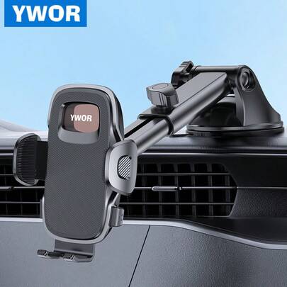  YWOR Pink Phone Mount For Car, [Military-Grade Suction] Universal Cell Phone Holder For Your Car Dashboard Windshield Window, Automobile Cradle Fit For IPhone All Smartphones With Thick Case.Christmas Gifts