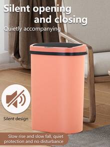 13 Gallon Trash Can Kitchen Trash Bin  Plastic Trash Bin With Lid For Kitchen, Bedroom, Bathroom, Office - trắng - Xem 4