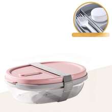 1 hộp đựng salad nhẹ, hộp cơm trưa bằng nhựa dùng được trong lò vi sóng, kèm dụng cụ ăn uống, dành cho học sinh. - Nhiều màu - Xem 4