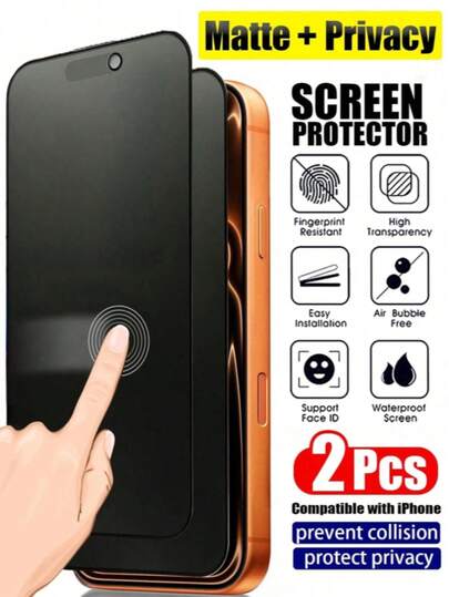 2 Privacy Screen Protectors Suitable For 17Pro Max  17Pro  17Air  17  16Pro Max  16Pro  16Plus 16E  15Pro Max  15Pro 15Plus 15  14Pro Max  14Pro  14Plus  14  13Pro Max  13Pro 13 12Pro Max 12Pro  12Pro  12  11Pro Max  11Pro  11 ,X/XS/XR/XS Max,Privacy Glass Screen Protector, Birthday Gift For Family And Friends
