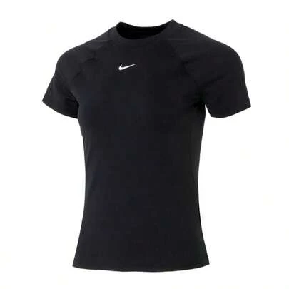 2026夏季新款Nike Pro DF SS女士保暖内衣T恤和背心，舒适休闲日常穿着 FV7843-010