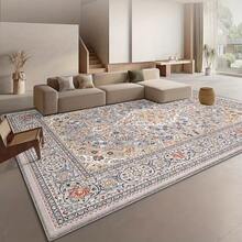1pc Vintage Floral Print Carpet, Suitable For Daily And Holiday Decoration, Applicable To Living Room, Bedroom, Bathroom, Kitchen, Dining Room And Outdoor Scenes - Multicolor - View 3