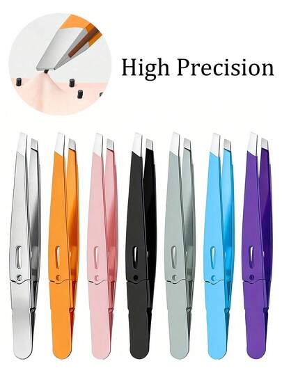 Nhíp tỉa lông mày độ chính xác cao, kìm tẩy lông, kẹp tẩy lông mặt, dùng để tẩy lông, lý tưởng cho gia đình, salon, thẩm mỹ viện, du lịch và trang điểm, thiết kế tay cầm tiện dụng, phù hợp với lông mảnh, ria mép, lông mặt, tẩy lông, tỉa ria mép, tạo hình lông mày, dễ cầm nắm, phù hợp cho cả nam và nữ.
