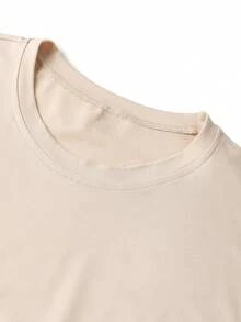Camiseta de tirantes de cuello redondo con estampado de línea de latido del corazón, versátil y casual para hombre, verano - Albaricoque - Ver 3