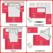 Shaggy Area Rug For Living Room, Plush Fuzzy Rug For Bedroom, Large Red Shaggy Soft Indoor Throw Carpet, Modern Home Decor Aesthetic, Non-Slip Base, Great Gift For Mother's Day, Housewarming & Easter, Dry Clean Only, With 4 Carpet Stickers - 紅色 - 查看 9