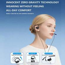 有线游戏耳机，配备双麦克风、7.1环绕立体声、高清麦克风、3.5mm接口，兼容PC、笔记本电脑和移动设备 - 查看 2